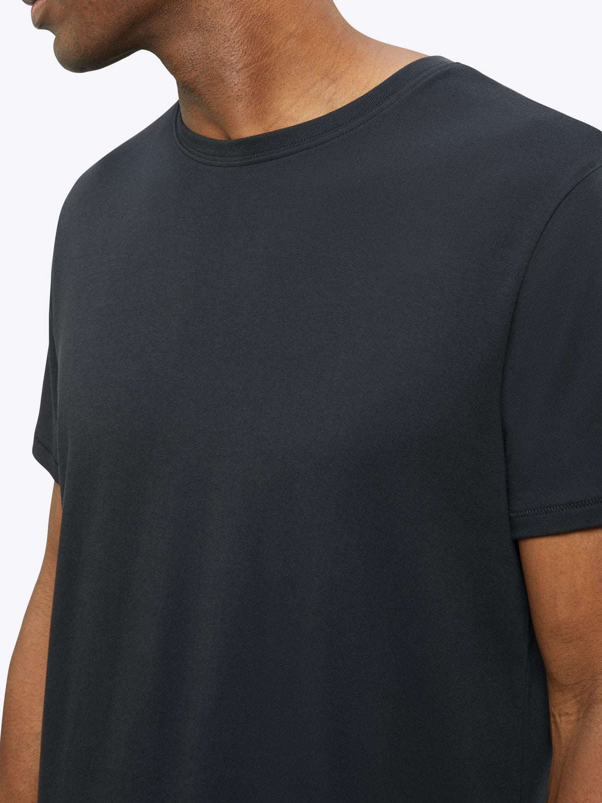 Interknit Pima Cotton Tee | Black Signature-Fit