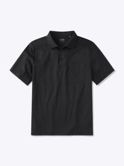 Soho Interlock Polo | Black Classic-fit