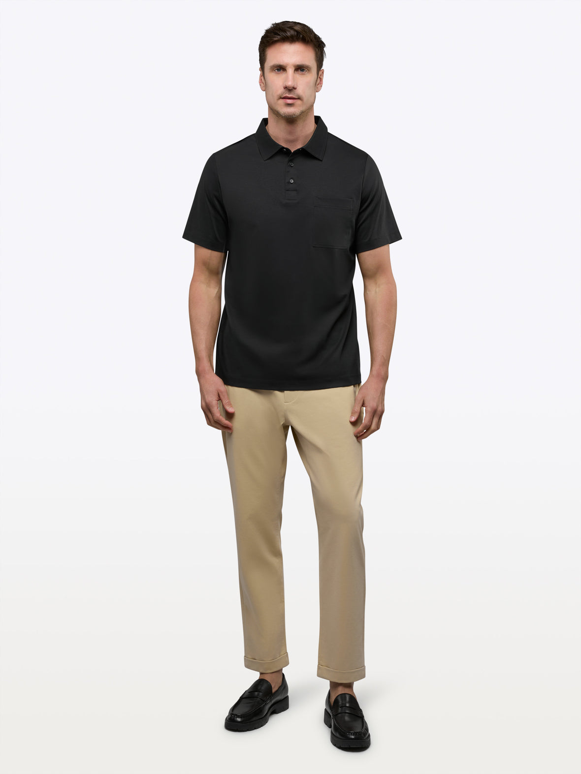 Soho Interlock Polo | Black Classic-fit