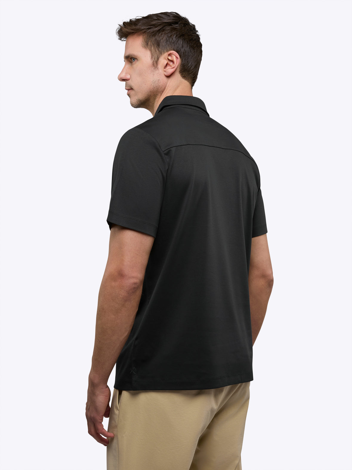 Soho Interlock Polo | Black Classic-fit