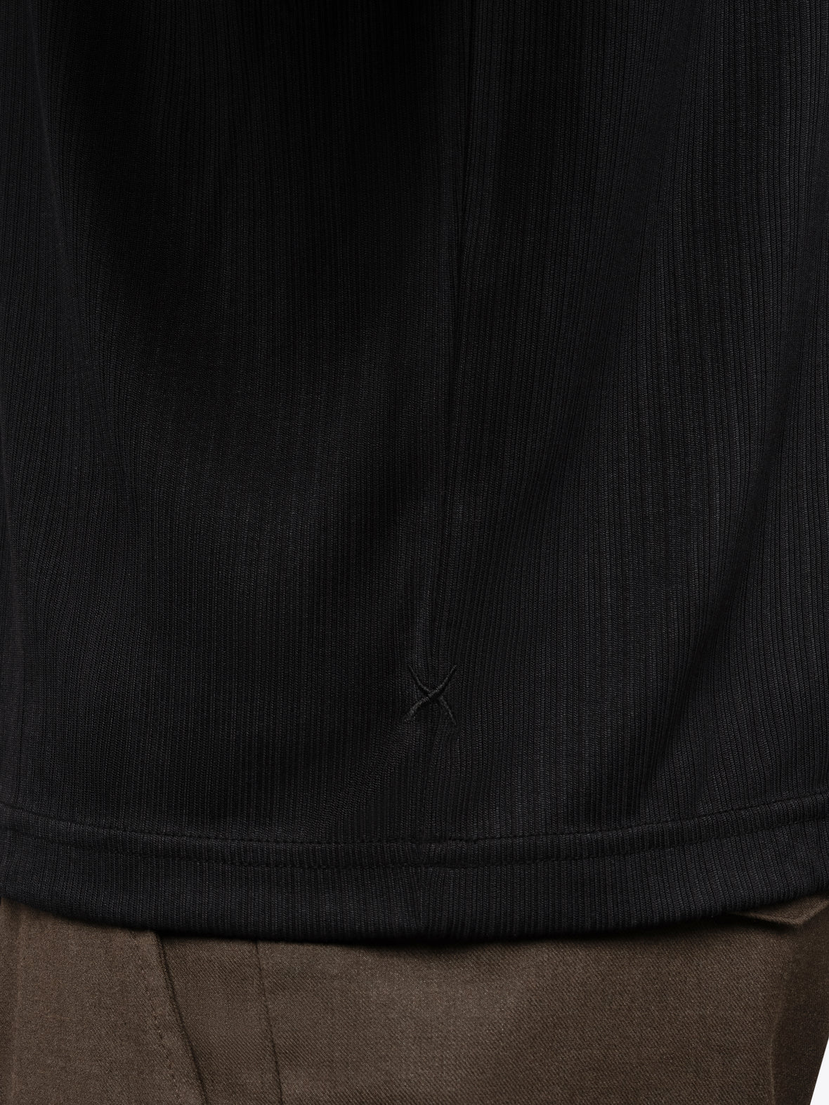 SoHo Ribbed Crewneck Tee | Black