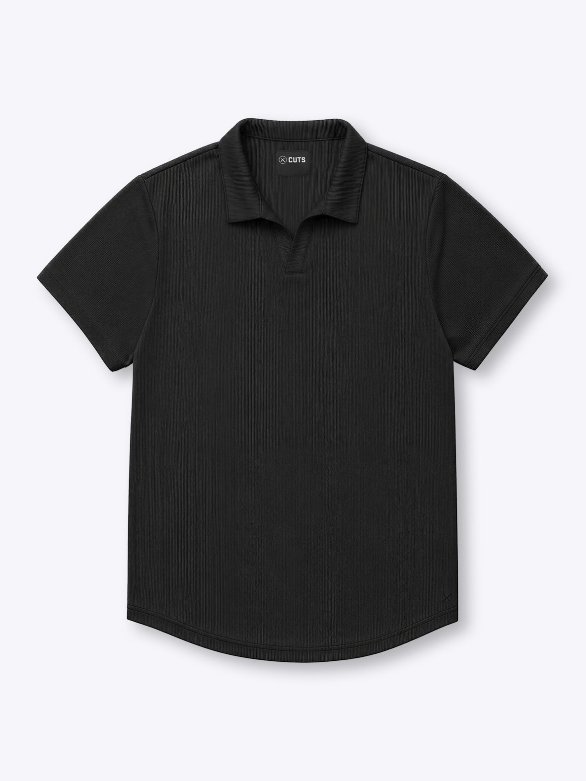SoHo Ribbed Polo | Black Signature-Fit