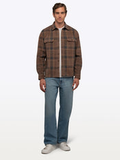 District Heavyweight Overshirt | Brown Plaid Classic-Fit