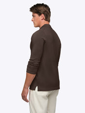 Riviera Knit Long Sleeve Button Up | Burnt Oak Signature-Fit