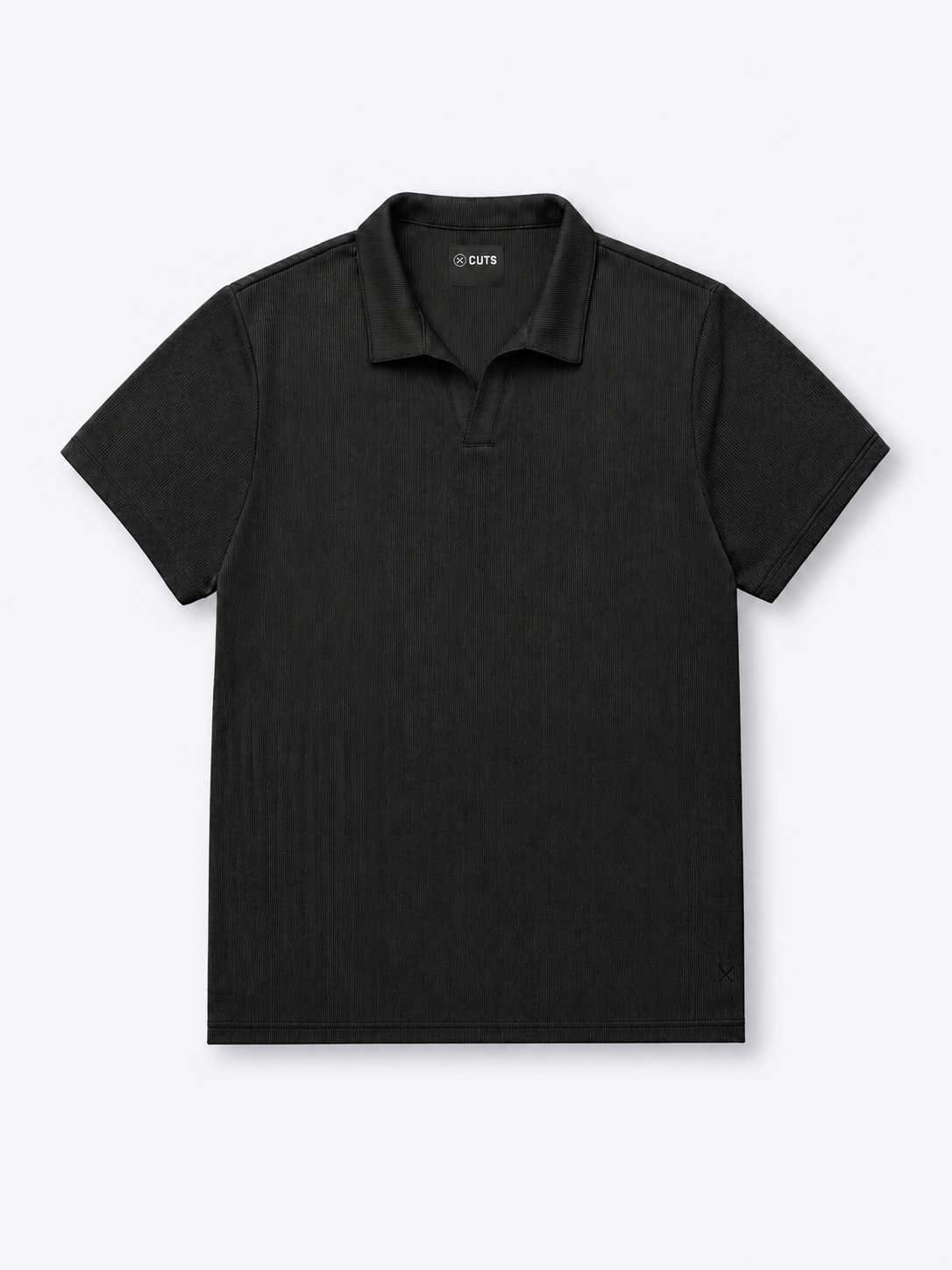 SoHo Ribbed Polo | Black Signature-Fit