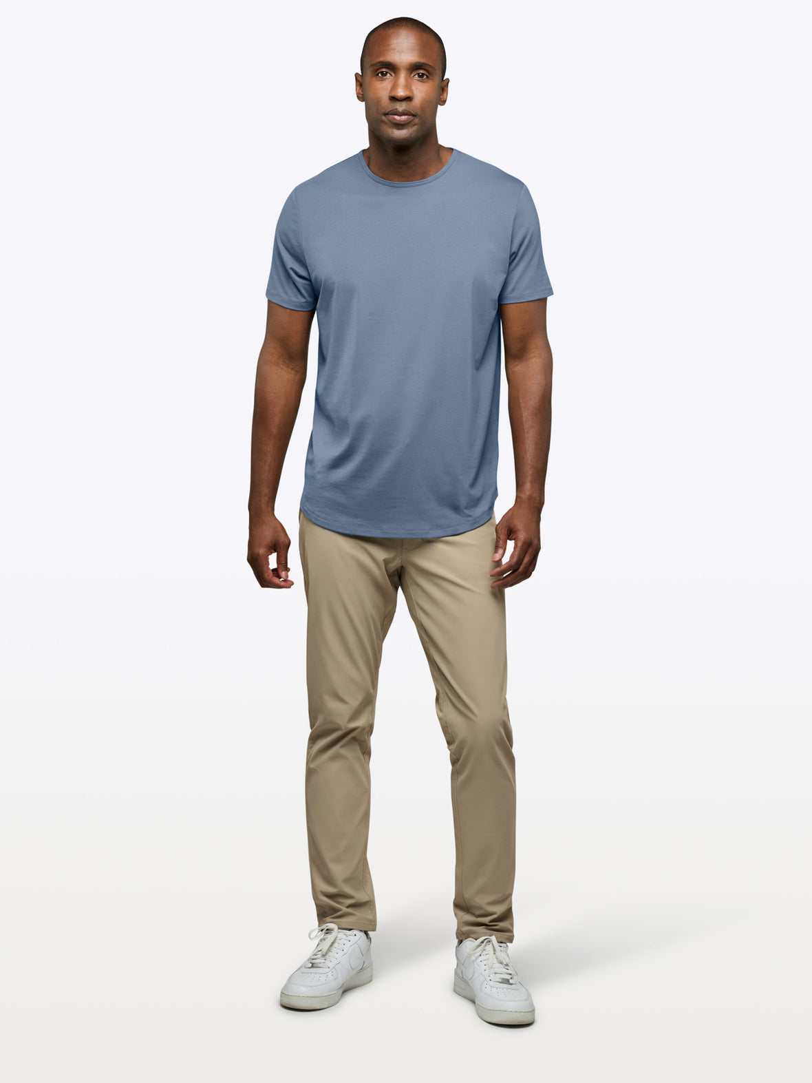 AO Curve-Hem Tee | Cadet Blue Signature-Fit PYCA Pro®