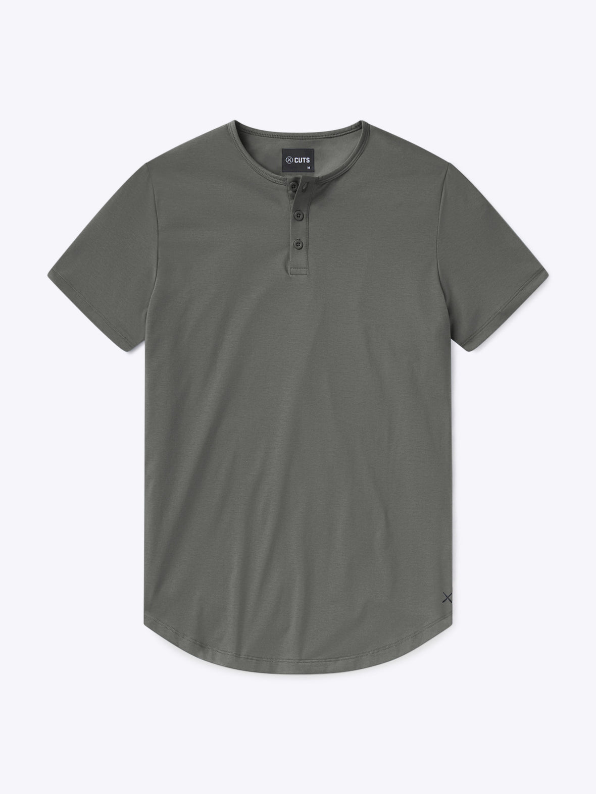 AO Henley Curve-Hem | Castor Grey Signature-Fit PYCA Pro®