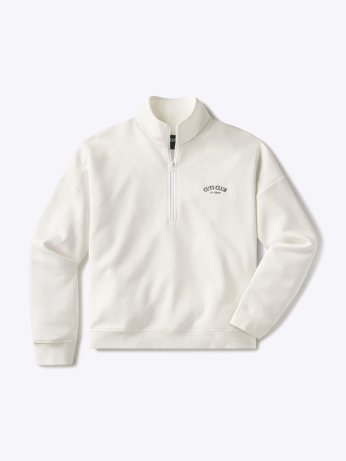 Club Fleece Q-Zip | Chalk Relaxed-fit