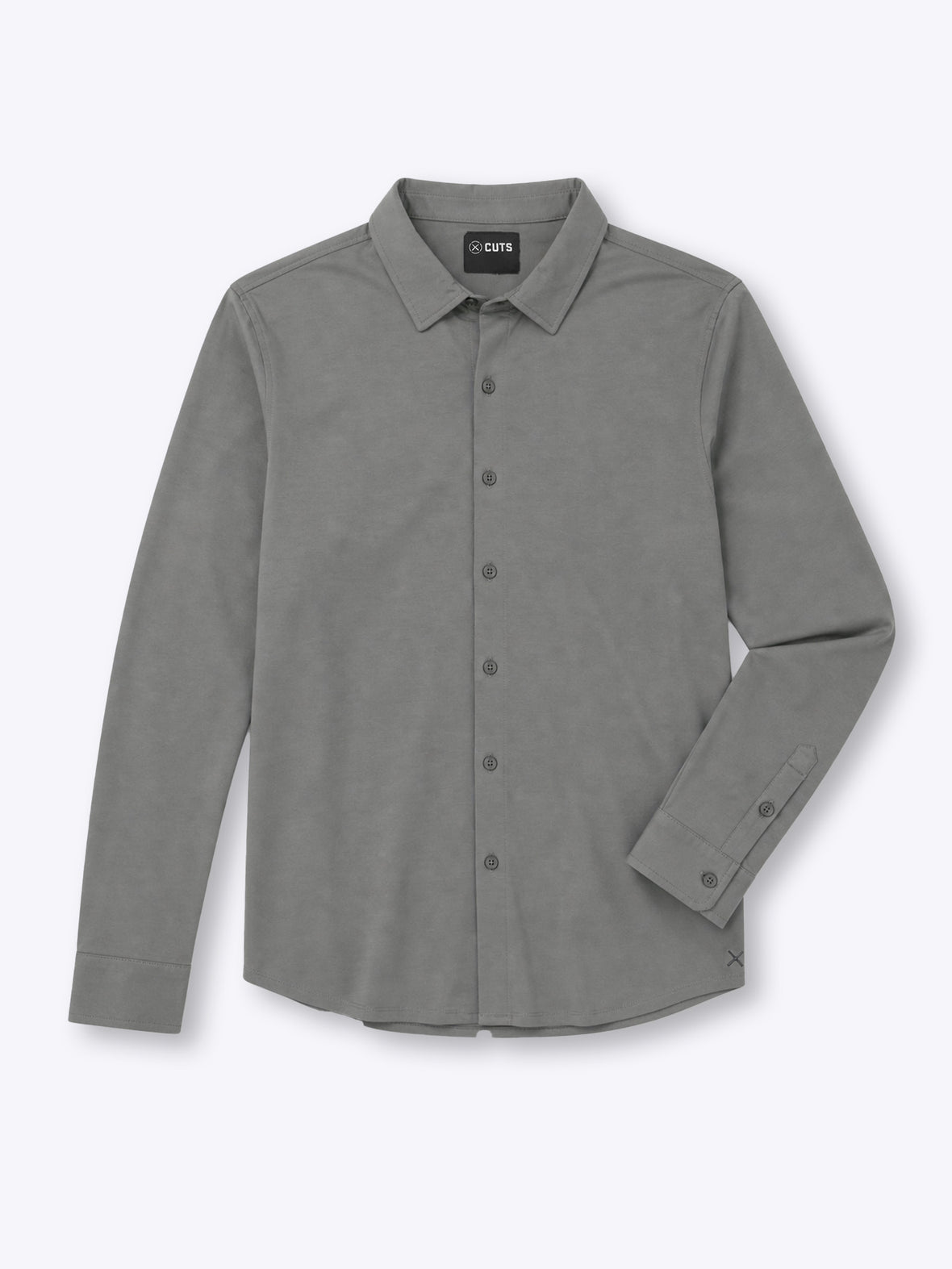 AO Long Sleeve Button Up | Charcoal Signature-Fit PYCA Pro®