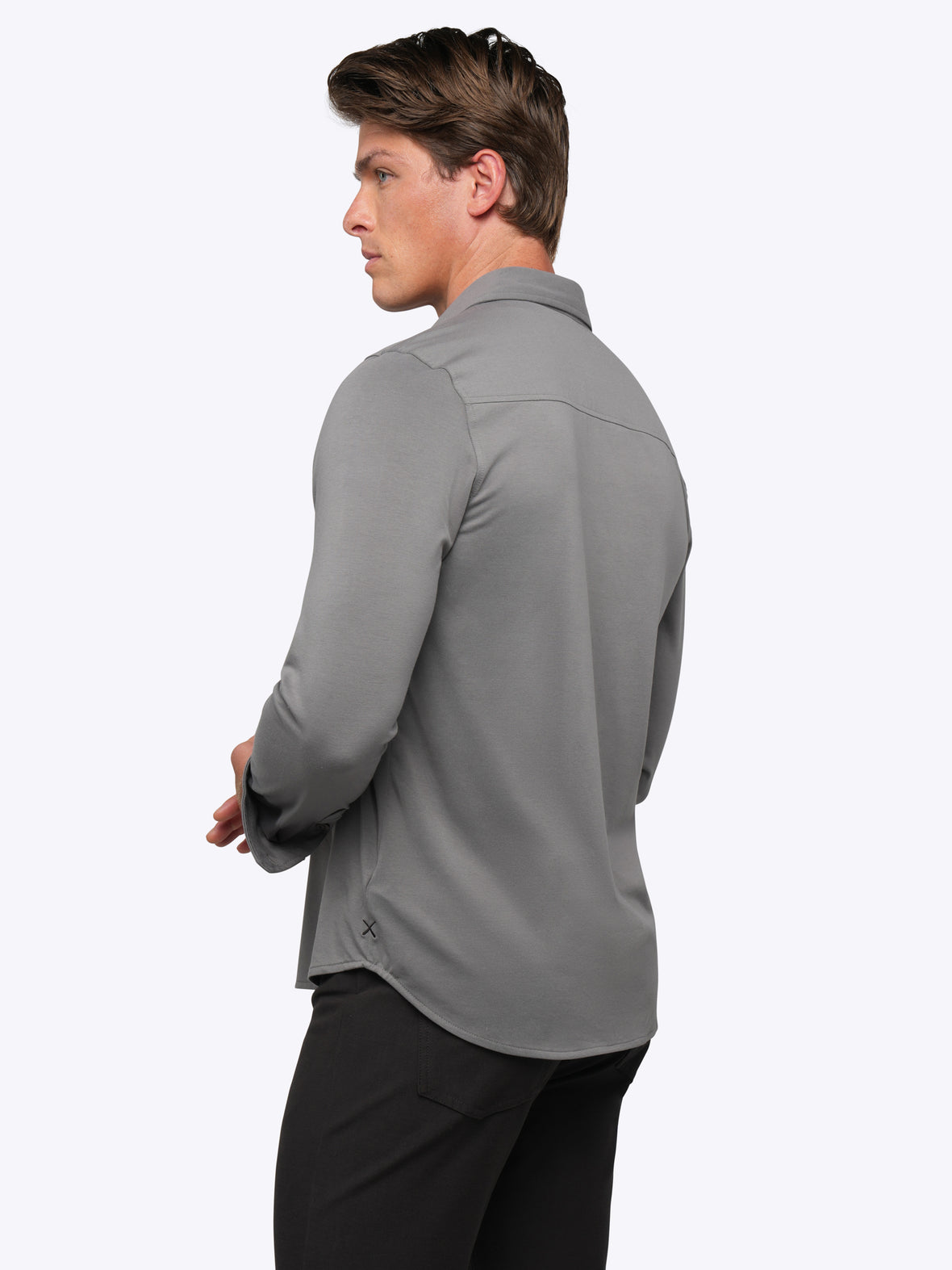 AO Long Sleeve Button Up | Charcoal Signature-Fit PYCA Pro®