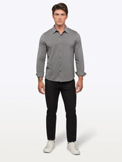 AO Long Sleeve Button Up | Charcoal Signature-Fit PYCA Pro®