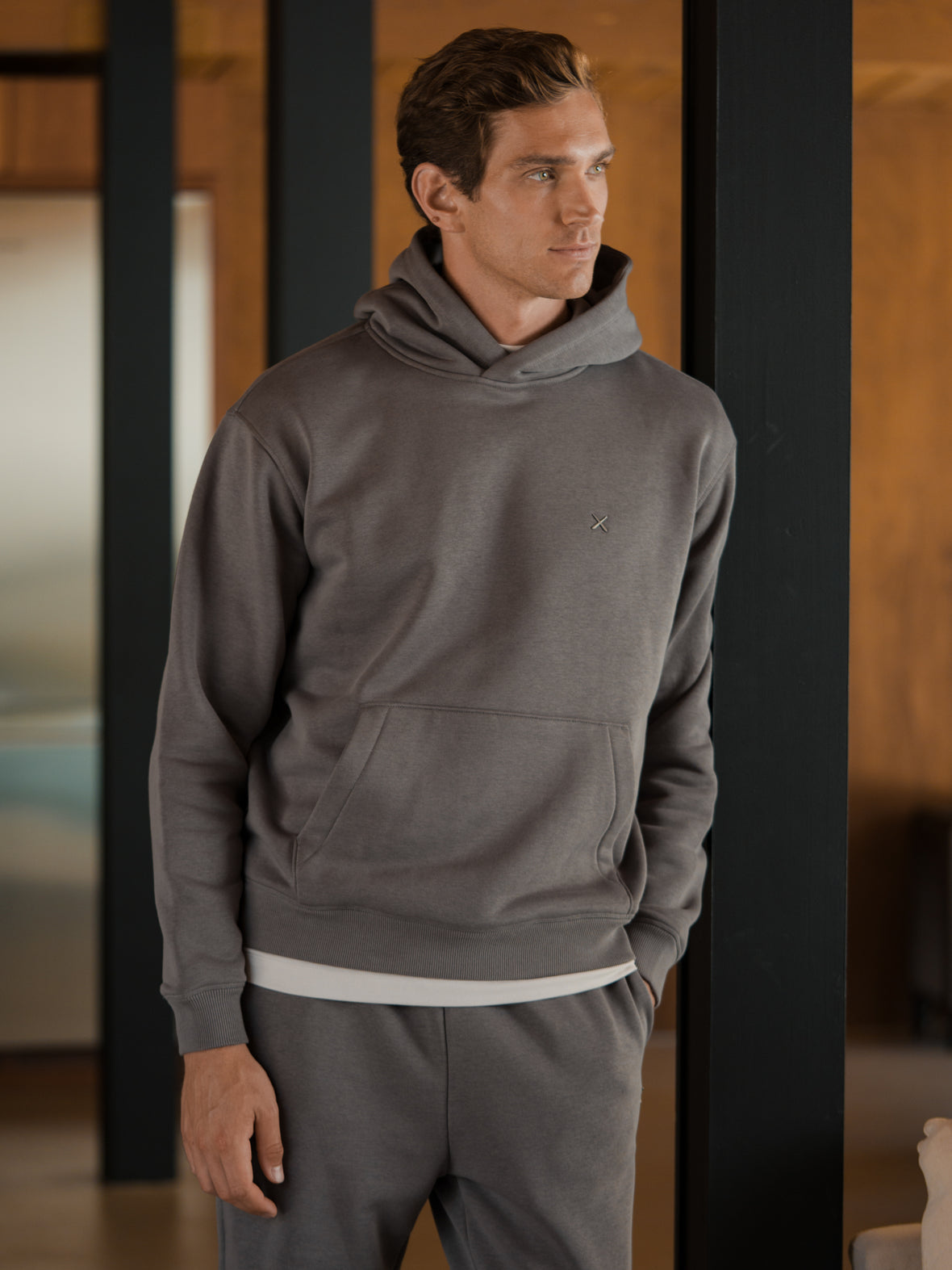 Divine Fleece Hoodie | Charcoal Classic-fit