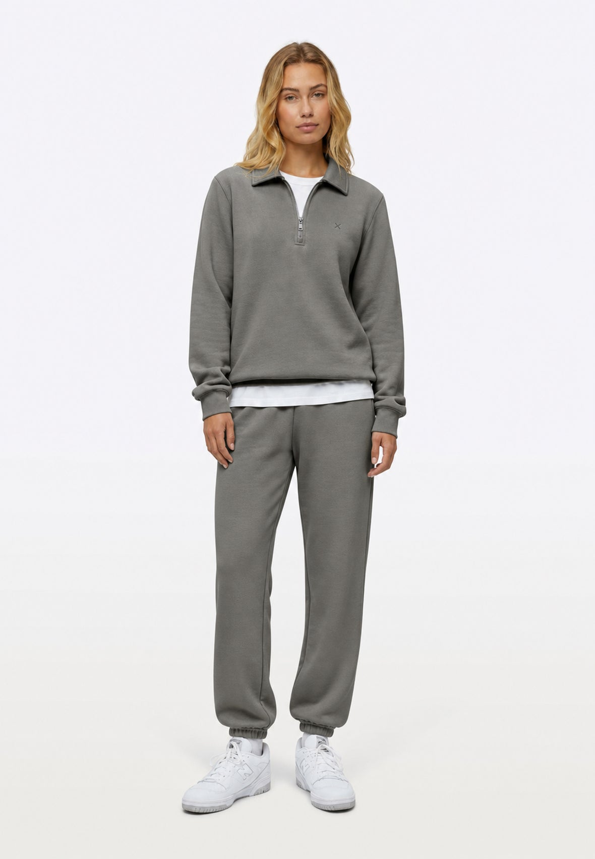 Divine Fleece Oversized Q-Zip | Charcoal