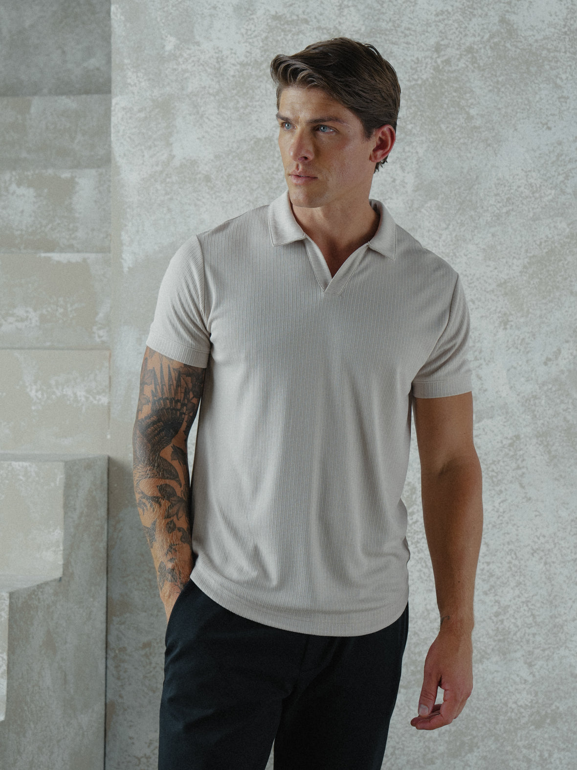 SoHo Ribbed Polo | Vapor Signature-Fit