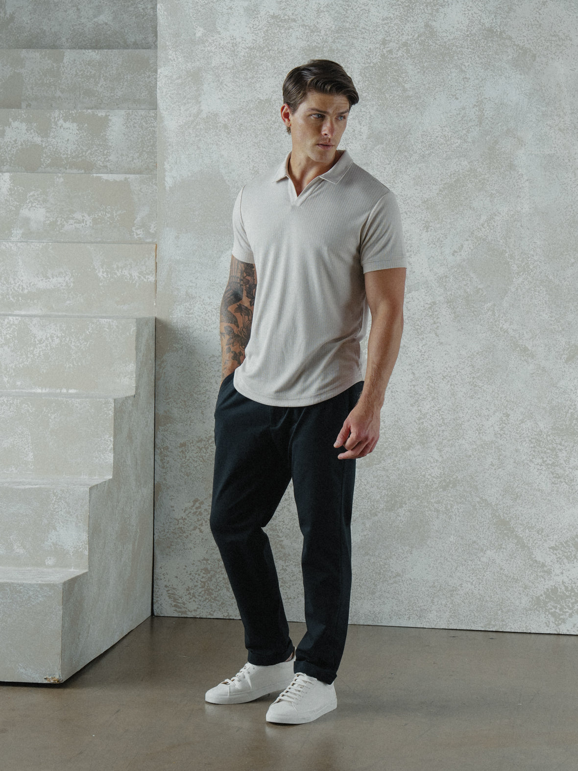 SoHo Ribbed Polo | Vapor Signature-Fit