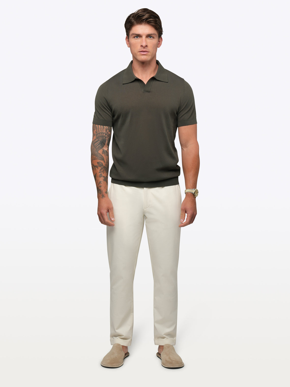 Riviera Knit Long Sleeve Texture Tee | Cypress Signature-Fit
