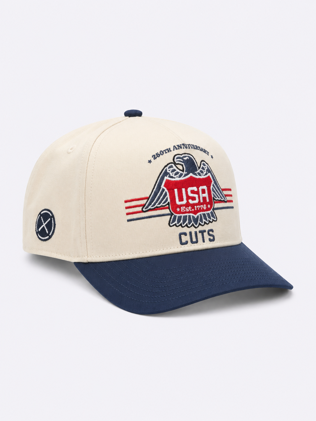 Eagle A-Frame Hat | Natural/Blue