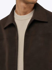 Grand Harrington Jacket | Dark Cognac Classic-Fit
