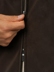 Grand Harrington Jacket | Dark Cognac Classic-Fit