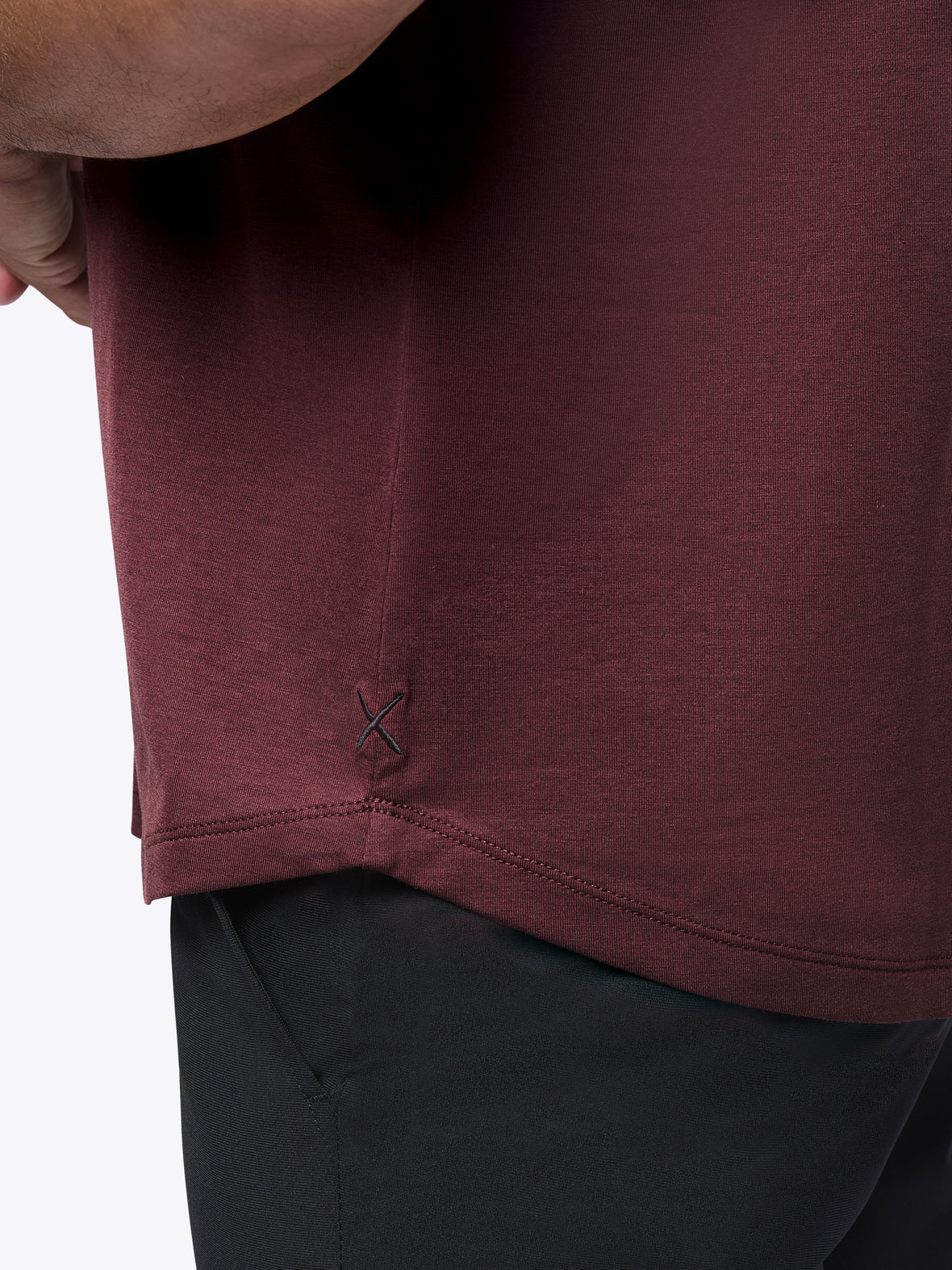 AO Curve-Hem Tee | Deep Cranberry Signature-Fit PYCA Pro®