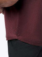 AO Curve-Hem Tee | Deep Cranberry Signature-Fit PYCA Pro®