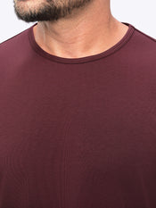 AO Curve-Hem Tee | Deep Cranberry Signature-Fit PYCA Pro®