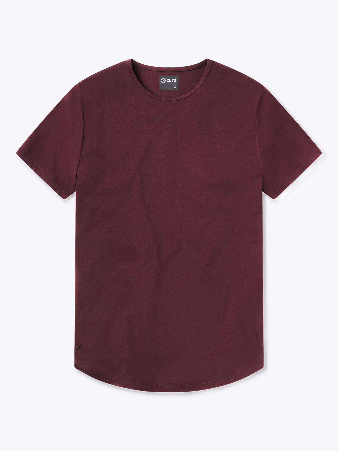 AO Curve-Hem Tee | Deep Cranberry Signature-Fit PYCA Pro®