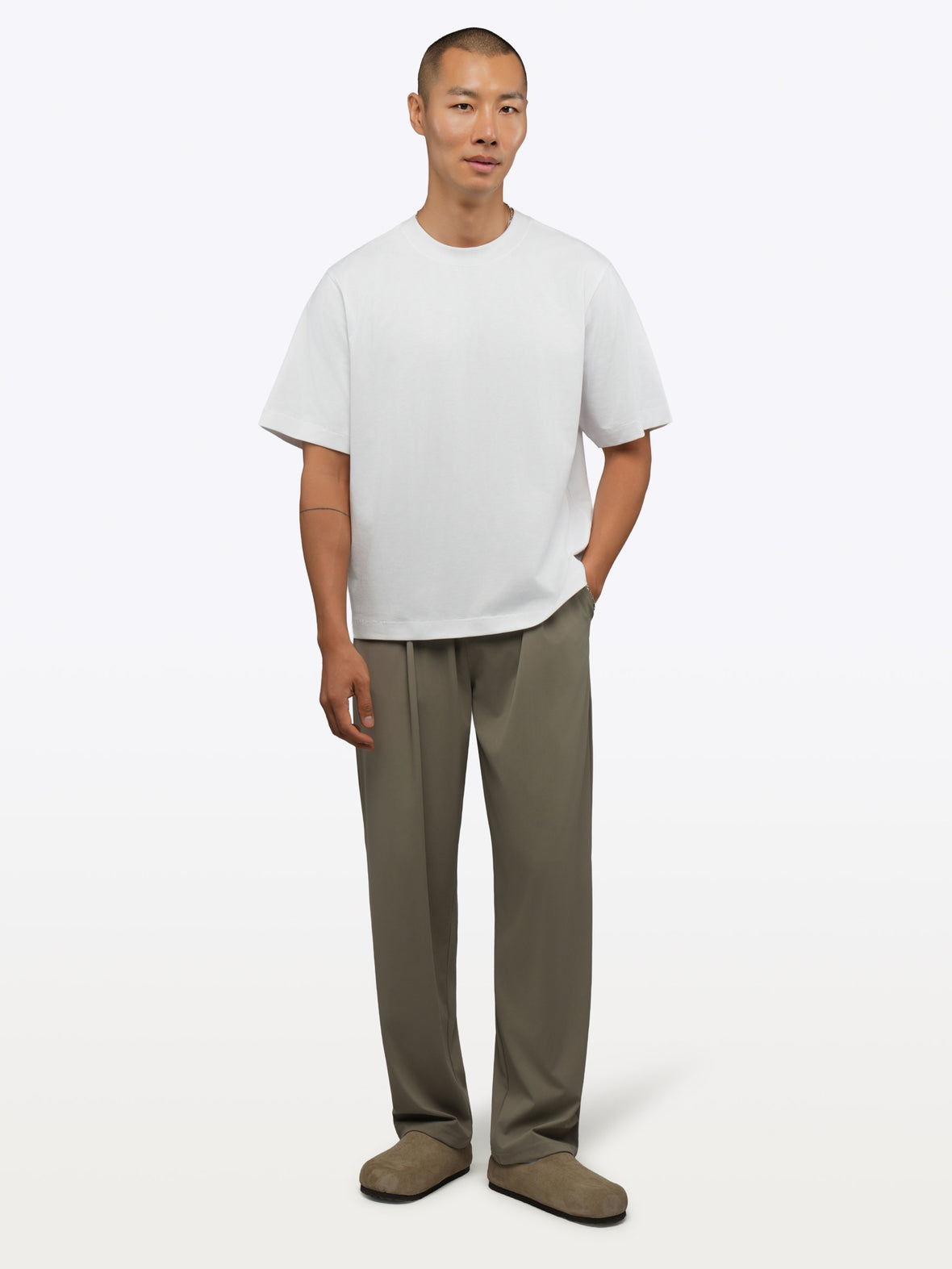 Foundation-Air Relaxed Pleated Trouser | Driftstone Relaxed-Fit