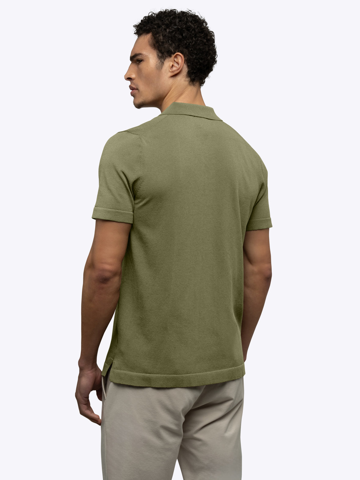 Riviera Knit Button Up | Capers Signature-Fit