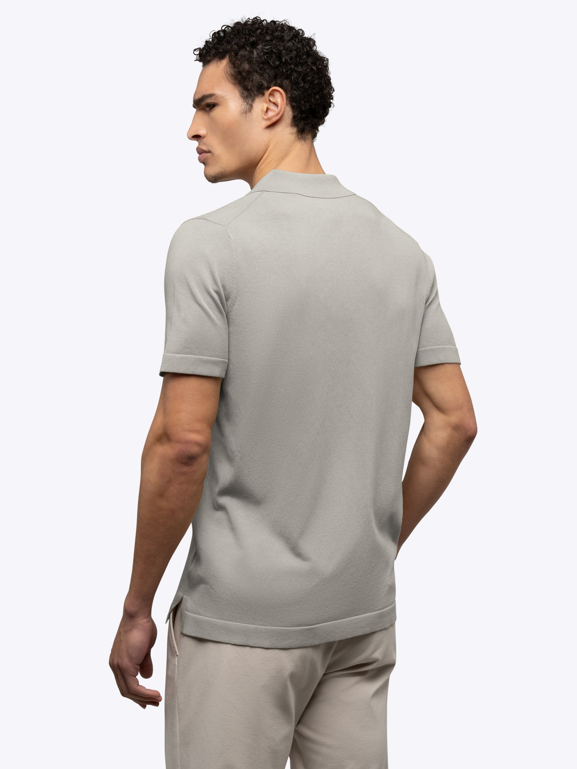 Riviera Knit Button Up | Morning Dove Signature-Fit