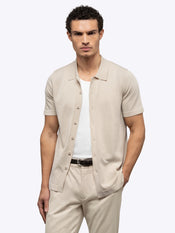 Riviera Knit Button Up | Sand Dune Signature-Fit