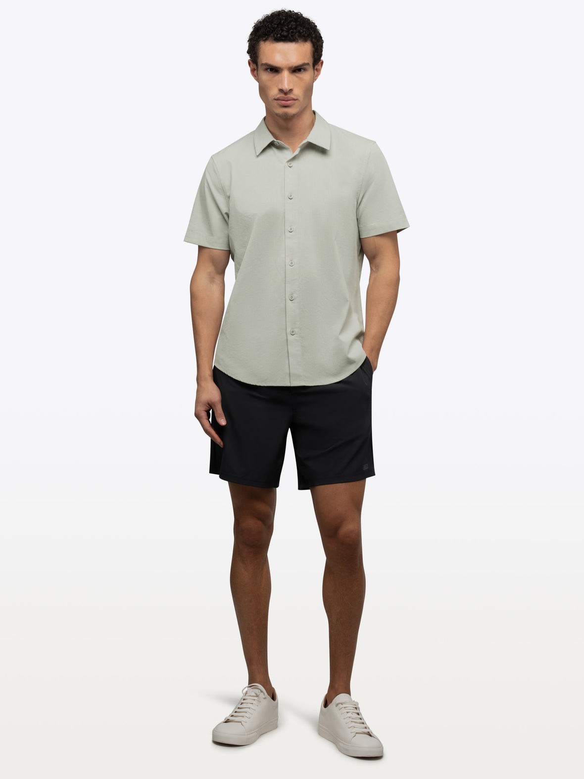 Crossover Button Up | Morning Dove Signature Fit