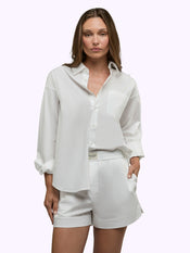 Soho Long Sleeve Button Up | White Relaxed-Fit