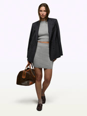 Soho Knit Mini Skirt | Heather Grey Form-fitting