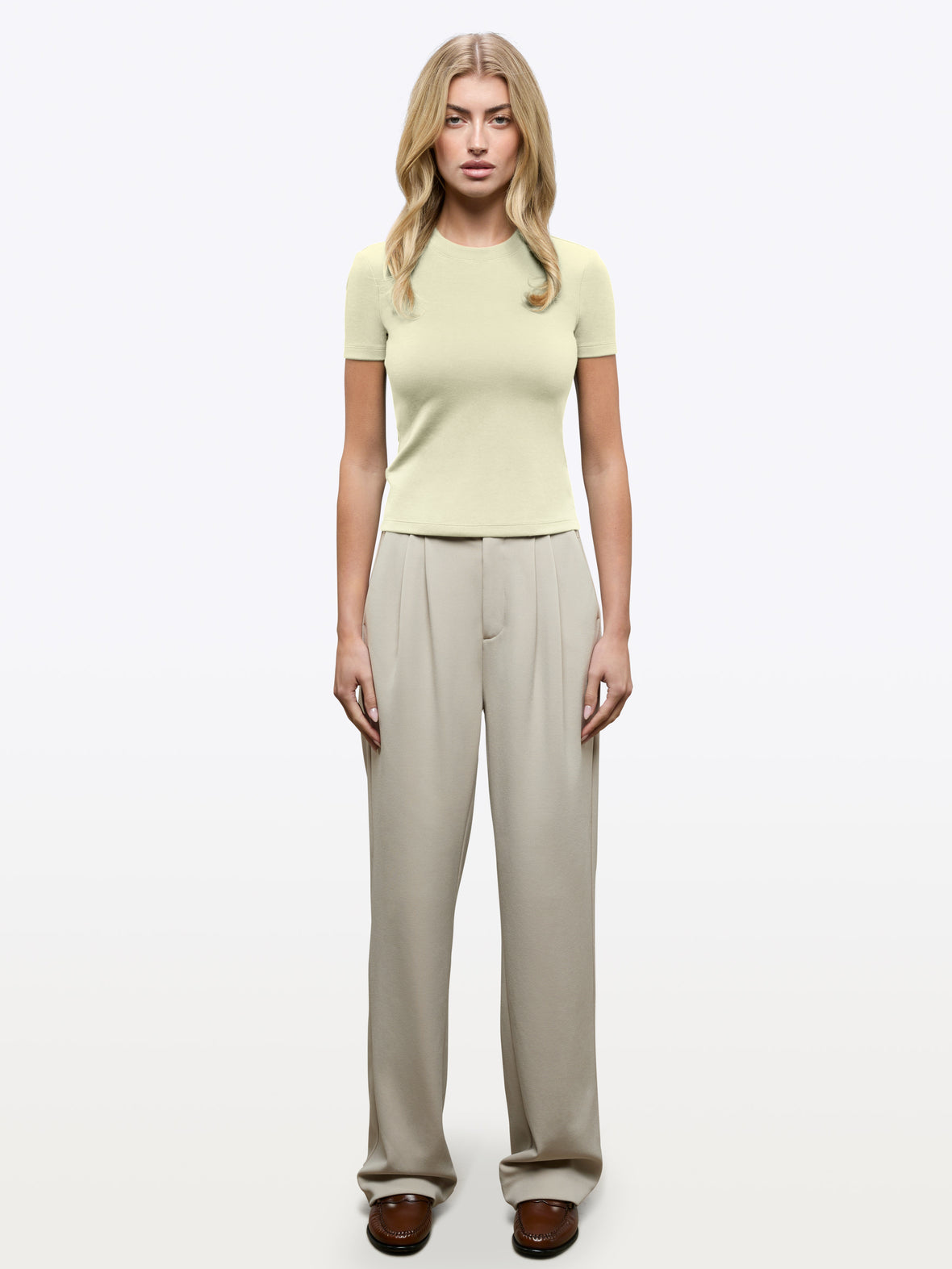 Tomboy Tee | Oyster White Slim-fit Tomboy-Cotton™