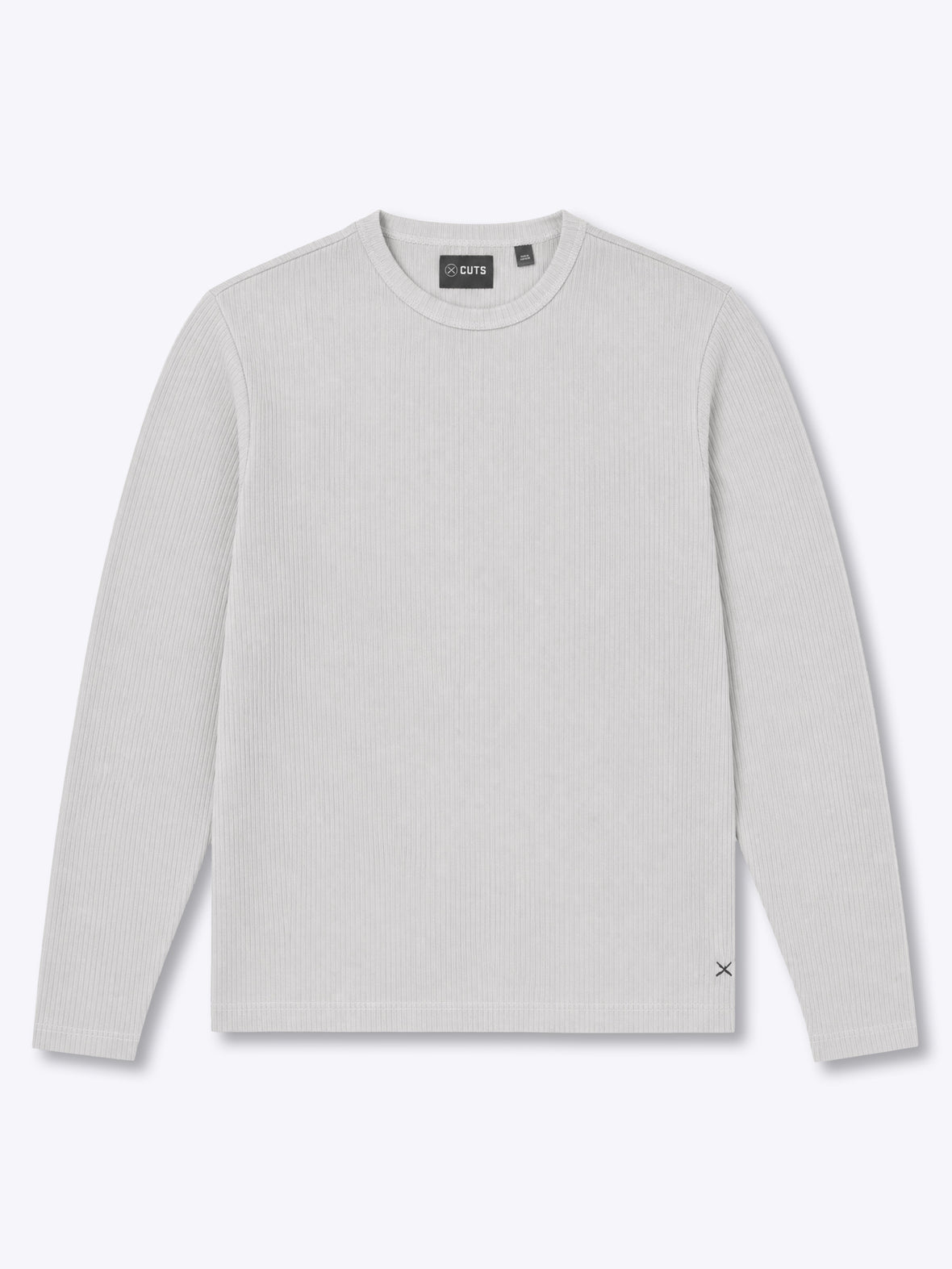 SoHo Ribbed Long Sleeve Crew Neck Tee | Vapor