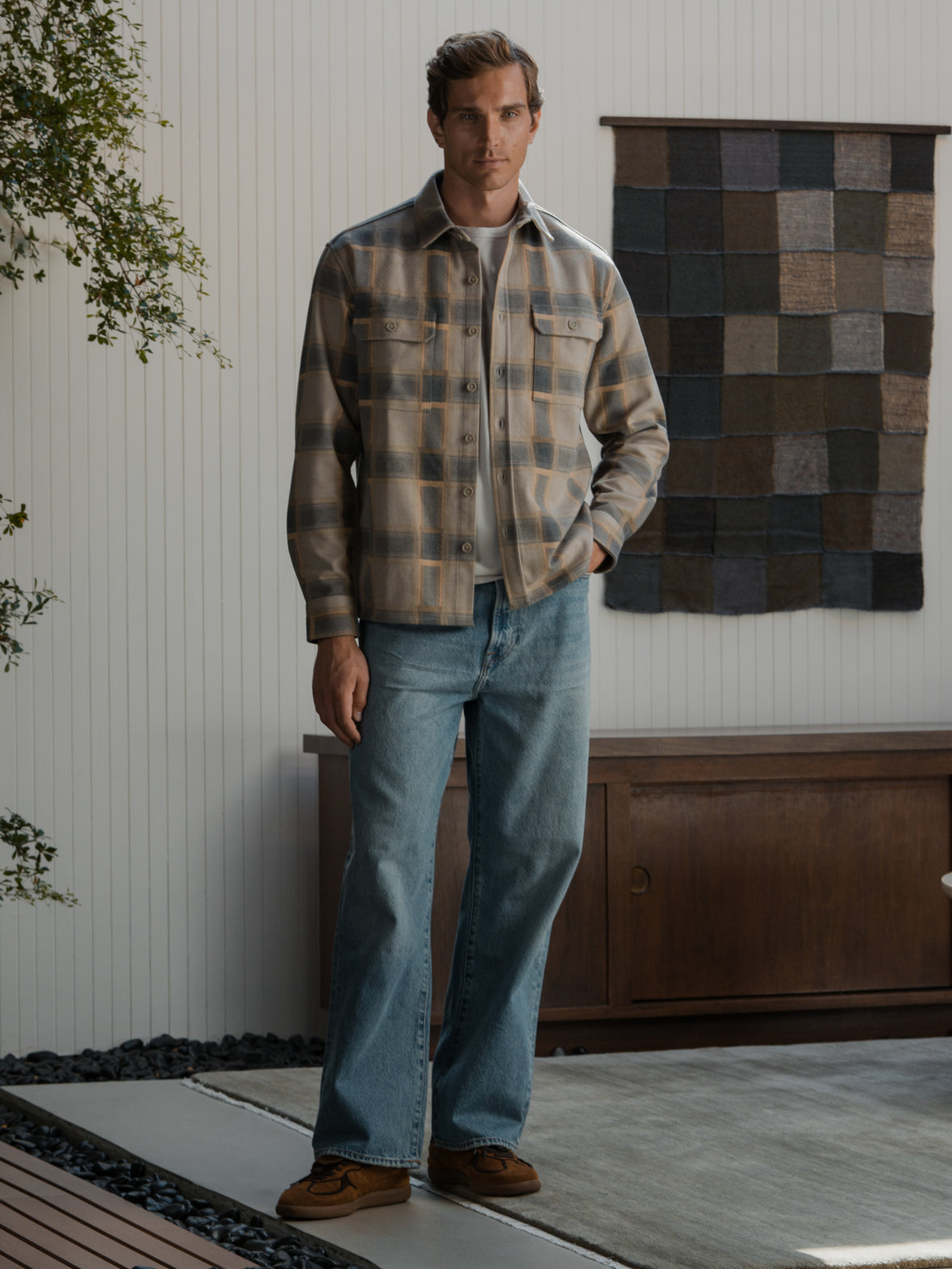 District Heavyweight Overshirt | Nimbus Plaid Classic-Fit