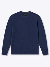 SoHo Ribbed Long Sleeve Crew Neck Tee | Pacific Blue