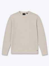 SoHo Ribbed Long Sleeve Crew Neck Tee | Sand Dune