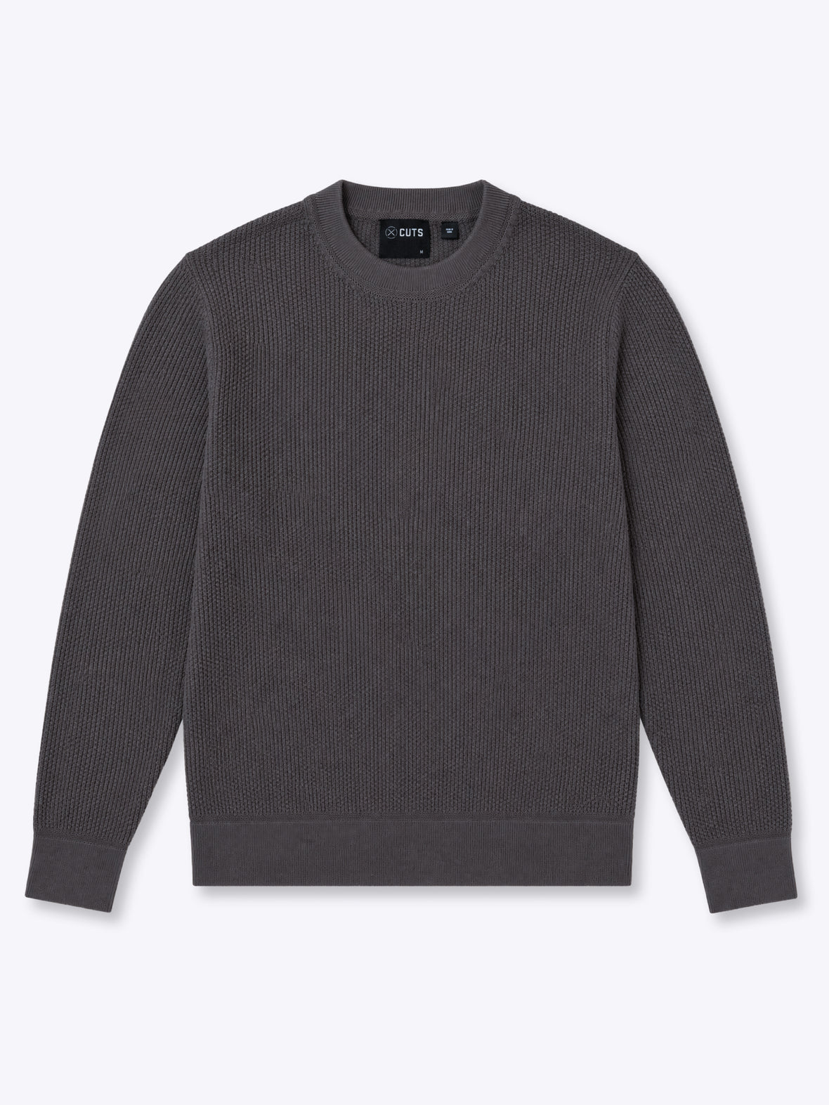Palisade Textured Knit Crew Sweater | Steel Classic-Fit