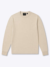 Riviera Luxe Knit Crewneck Long Sleeve Tee | Sand Dune Signature-Fit