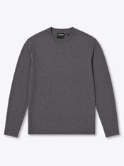 Riviera Luxe Knit Crewneck Long Sleeve Tee | Dark Heathered Grey Signature-Fit