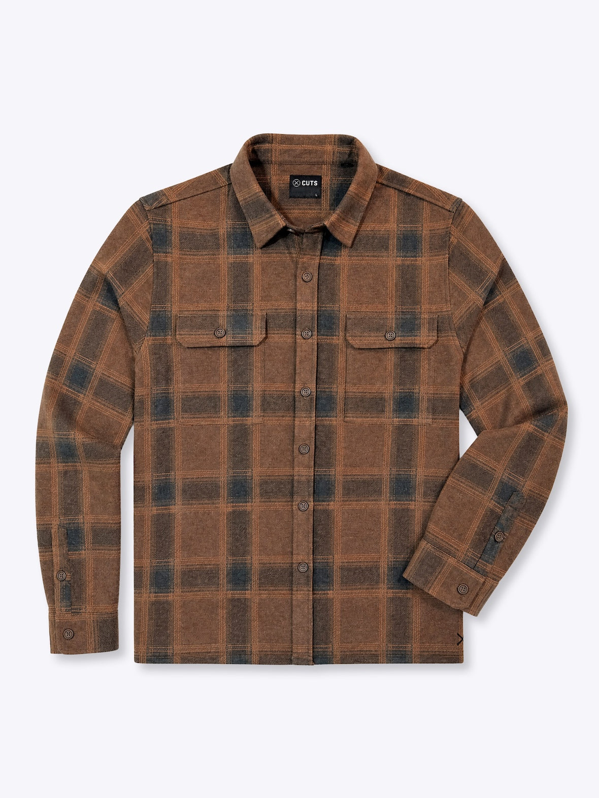 District Heavyweight Overshirt | Brown Plaid Classic-Fit