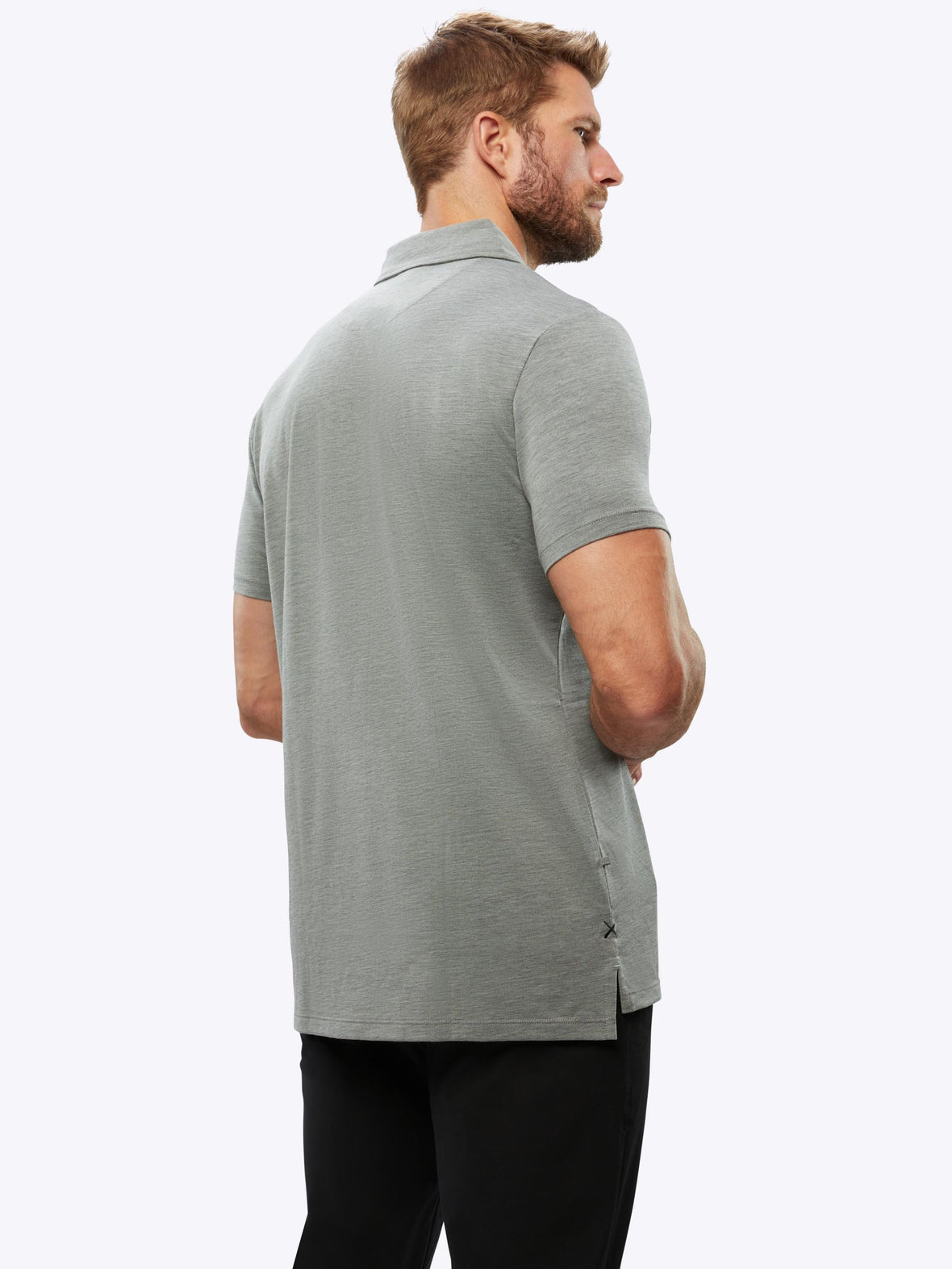 COZ Polo Split-Hem | Heather Black Signature-Fit