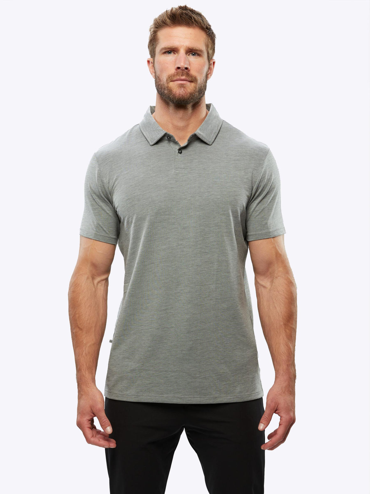 COZ Polo Split-Hem | Heather Black Signature-Fit