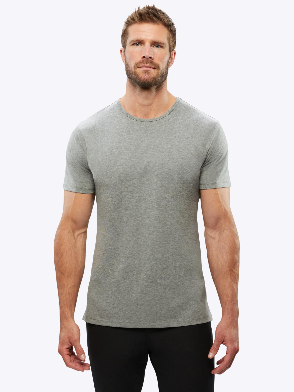 AO Split-Hem Tee | Heather Grey Signature-fit PYCA Pro®