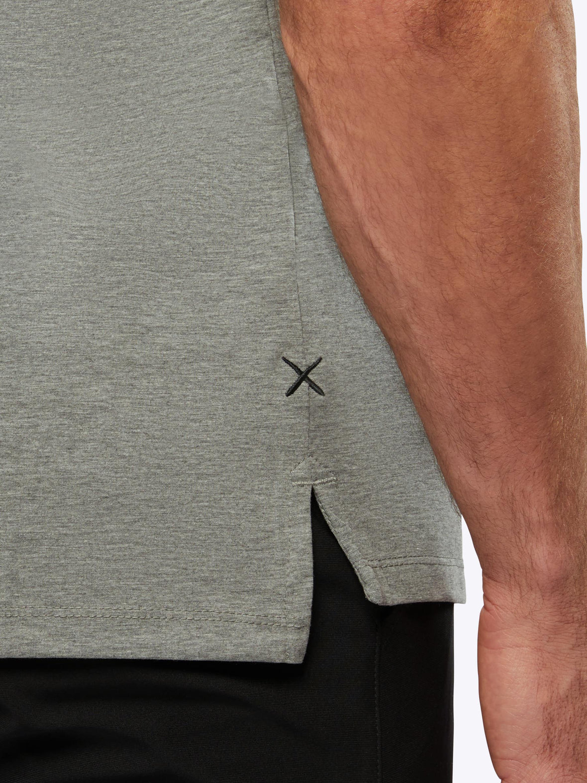 AO Split-Hem Tee | Heather Grey Signature-fit PYCA Pro®