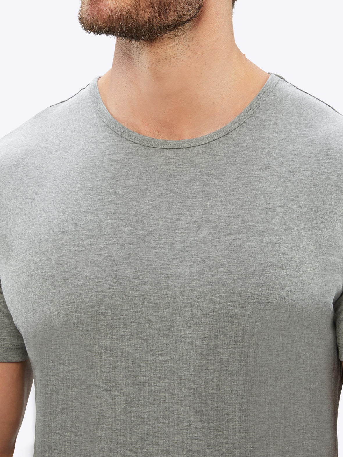 AO Split-Hem Tee | Heather Grey Signature-fit PYCA Pro®