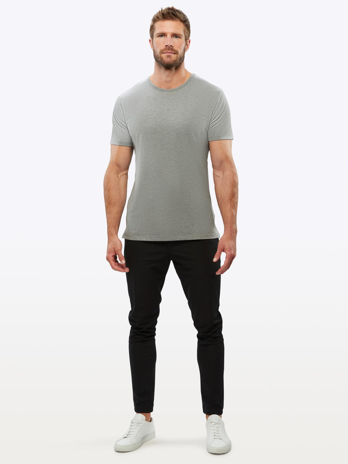 AO Split-Hem Tee | Heather Grey Signature-fit PYCA Pro®