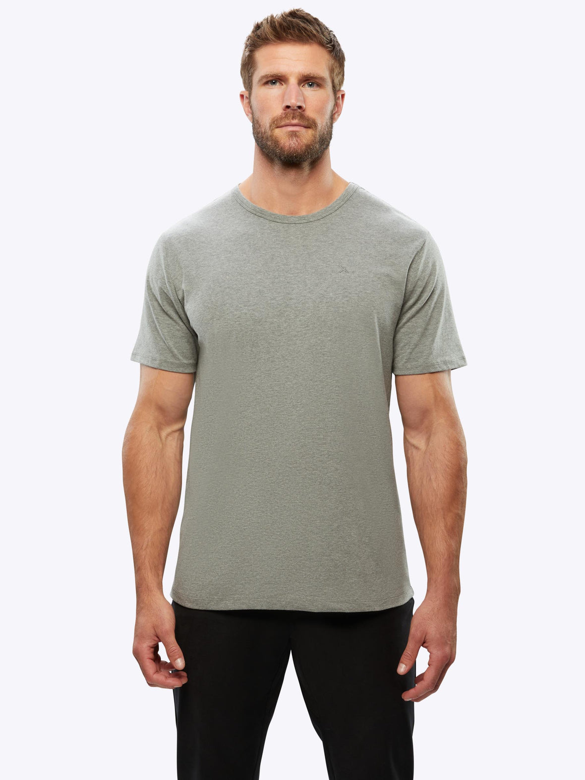 Branded Rival Tee Classic-fit | Heather Grey Cotton PYCA